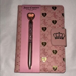 Juicy Couture Pink Journal with Gold Accents and Pen